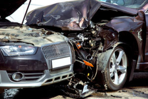 Head-on car accident