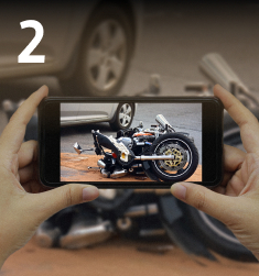 Taking a photo of the motorcycle