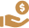 Receiving money icon