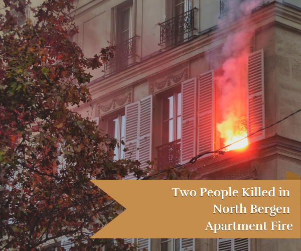 an apartment building on fire