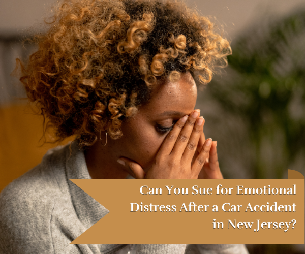 a woman is emotionally distressed after a car accident
