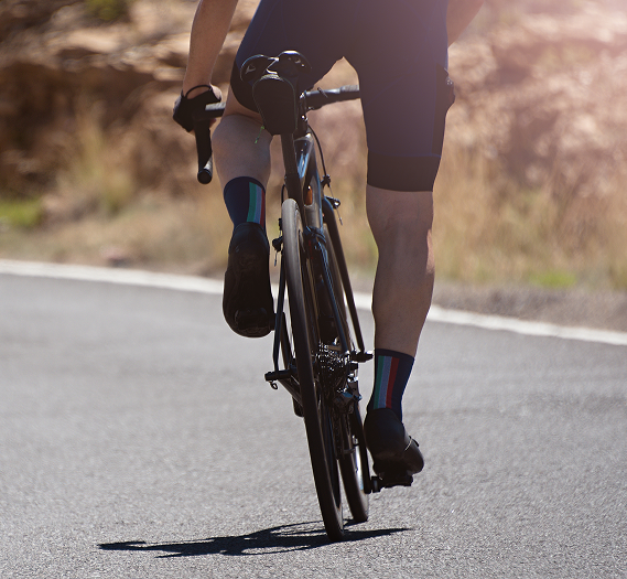 man riding a bicycle