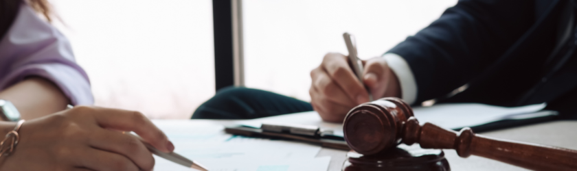 a client discussing matters with a wrongful death attorney