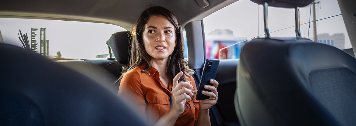 woman in a shared ride